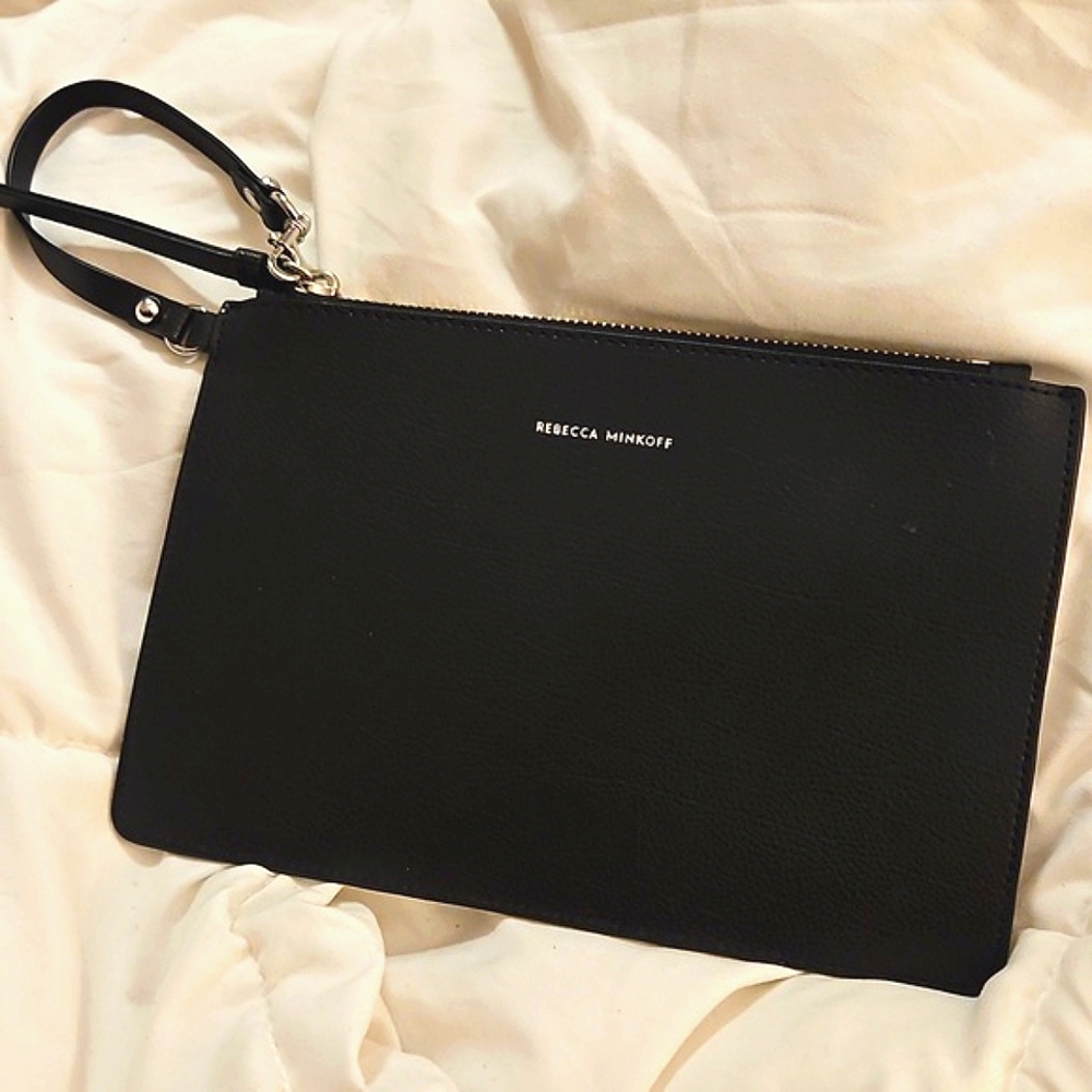 Rebecca Minkoff Black Leather Wristlet Excellent Condition